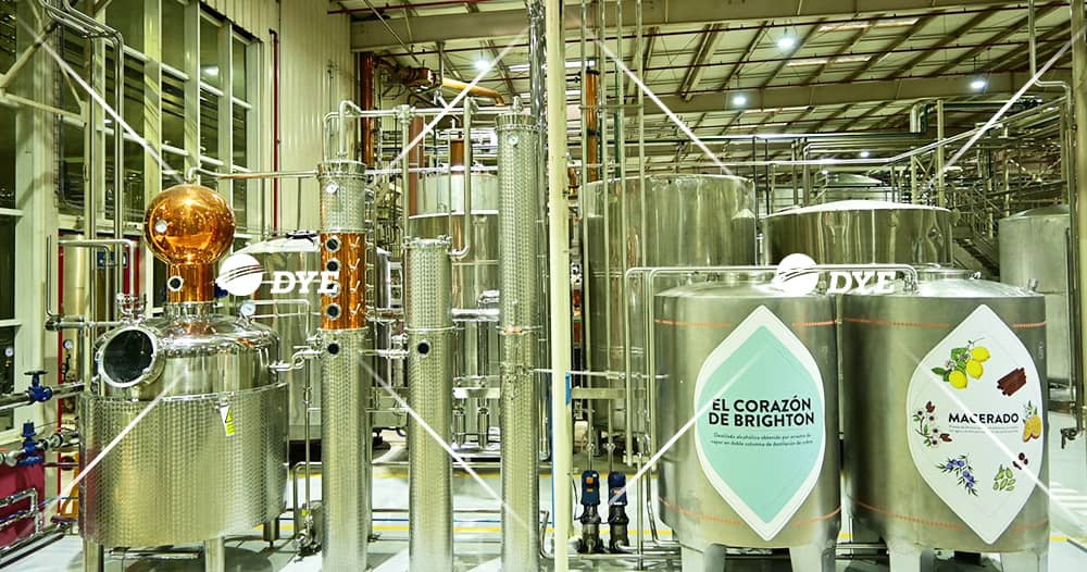 带发酵罐的蒸馏设备