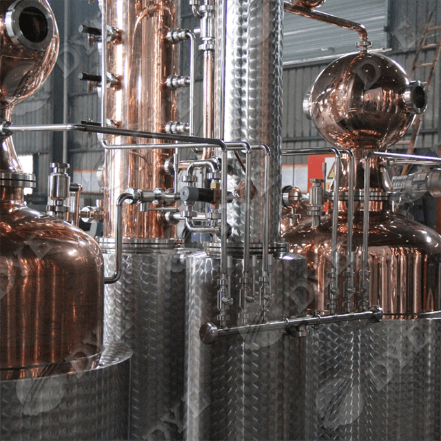 多功能塔式蒸馏器 双壶蒸馏设备 酿造设备