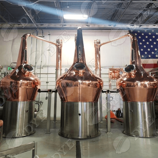 釜式蒸馏器 三壶蒸馏设备 铜锅蒸馏器 酒精粗馏设备 威士忌生产设备
